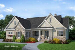 Country Exterior - Front Elevation Plan #929-534