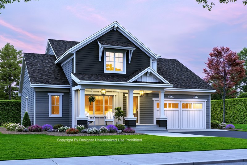 Dream House Plan - Craftsman Exterior - Front Elevation Plan #51-1362