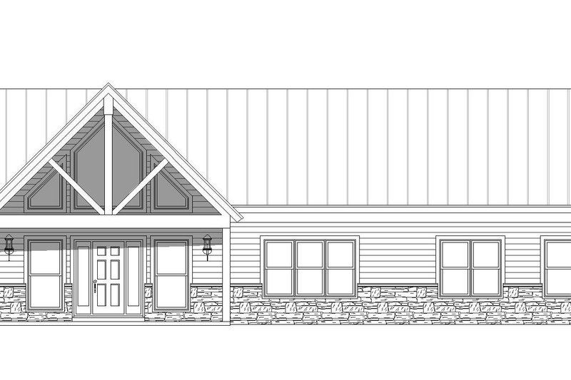House Blueprint - Exterior - Front Elevation 3 for Country House Plan #932-492 - 2 bed, 2 bath