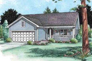 Ranch Exterior - Front Elevation Plan #20-1529