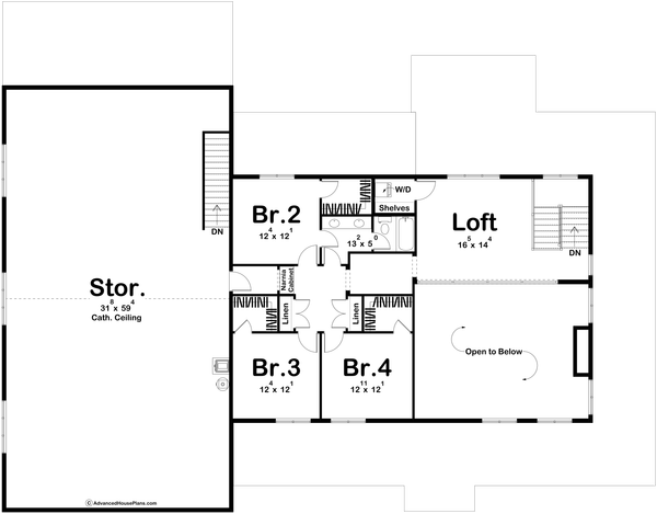 Dream House Plan - Modern Floor Plan - Upper Floor Plan #455-479