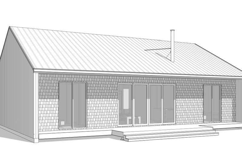 Architectural House Design - Exterior - Front Elevation 3 for Cottage House Plan #1114-39 - 3 bed, 2 bath