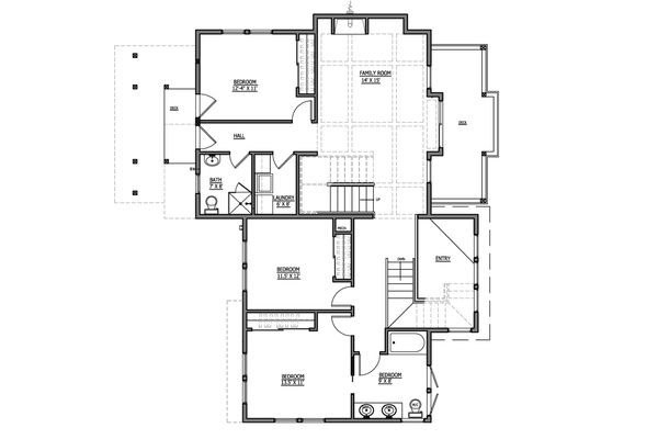 Craftsman Floor Plan - Main Floor Plan #899-6
