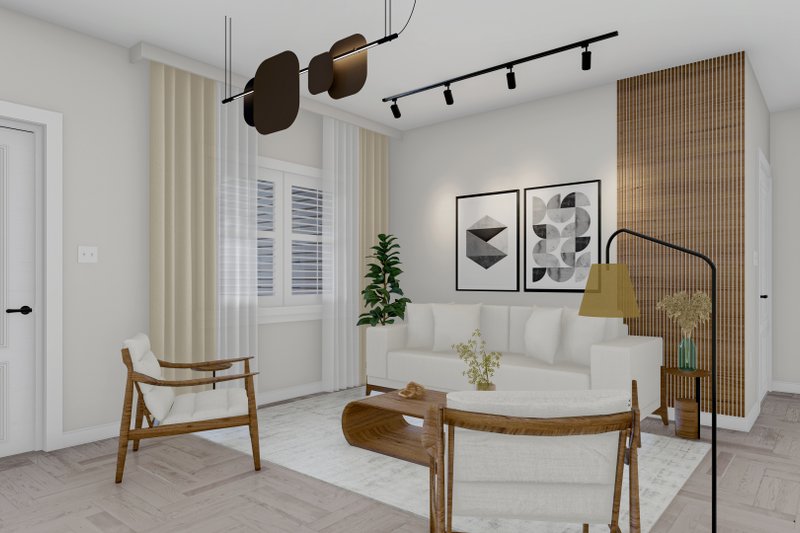 House Blueprint - Interior - Family Room 1 for Ranch House Plan #1060-192 - 3 bed, 2 bath