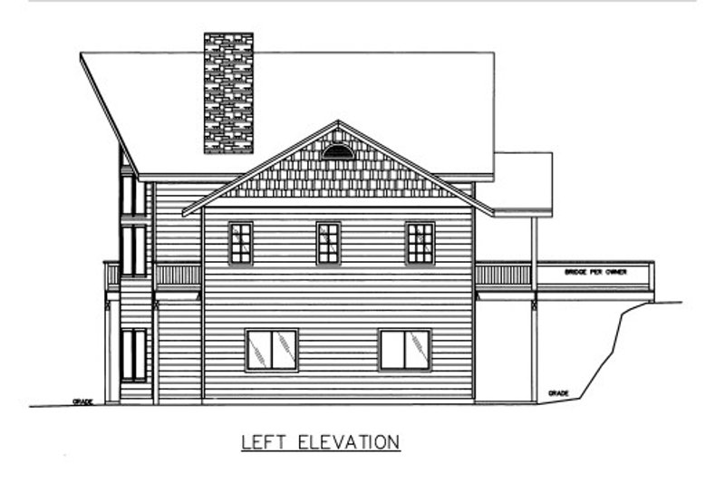 Home Plan - Exterior - Other Elevation for Contemporary House Plan #117-803 - 3 bed, 2.5 bath