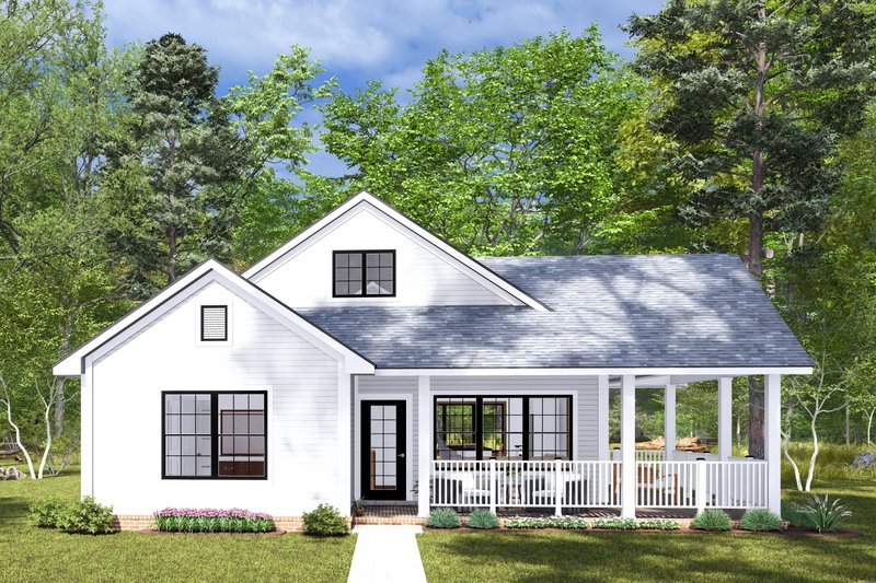 Cottage Style House Plan - 2 Beds 2 Baths 1195 Sq/Ft Plan #513-2264