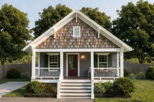 Architectural House Design - Exterior - Front Elevation for Cottage House Plan #79-108 - 2 bed, 1 bath