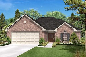 Ranch Exterior - Front Elevation Plan #430-12