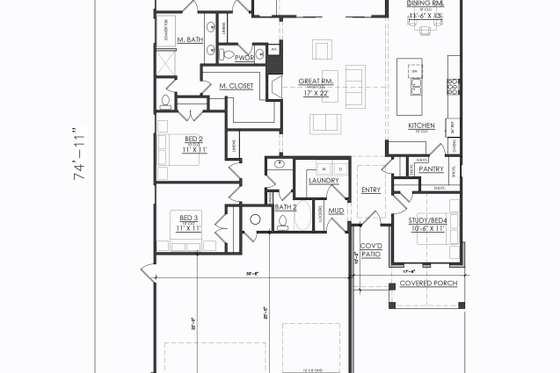 Exterior - Front Elevation 5 for Traditional House Plan #1098-10 - 4 bed, 2.5 bath