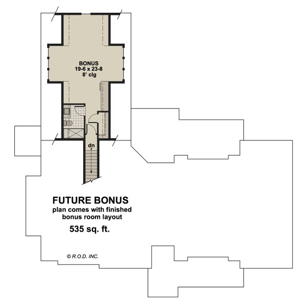 Craftsman Floor Plan - Upper Floor Plan #51-1306