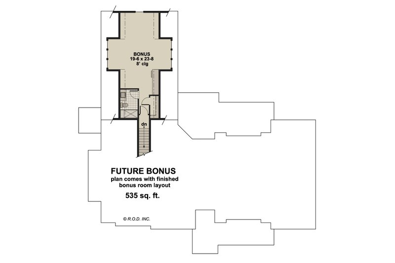House Plan Design - Floor Plan - Upper Floor for Craftsman House Plan #51-1306 - 3 bed, 2.5 bath