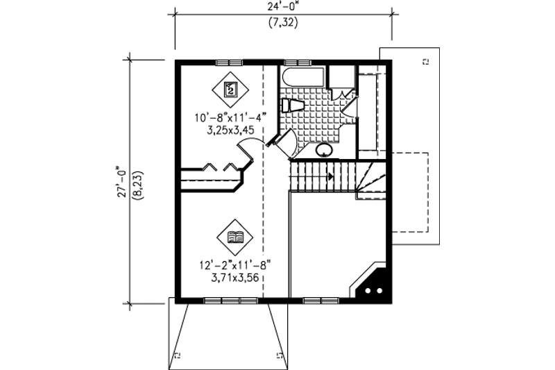 Dream House Plan - Floor Plan - Upper Floor for Traditional House Plan #25-4255 - 3 bed, 2.5 bath