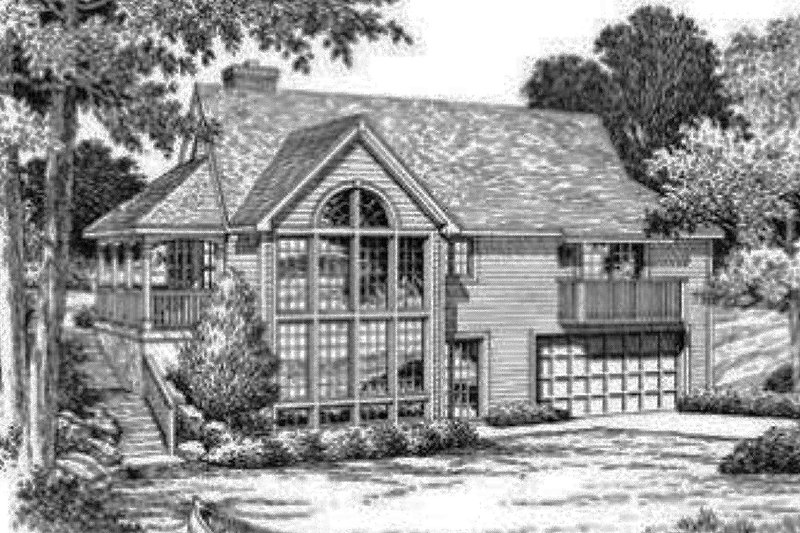 Home Plan - Exterior - Rear Elevation for Country House Plan #57-188 - 3 bed, 2 bath
