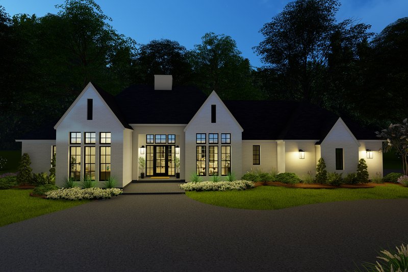 Dream House Plan - Exterior - Front Elevation 3 for Modern House Plan #406-9672 - 3 bed, 2.5 bath