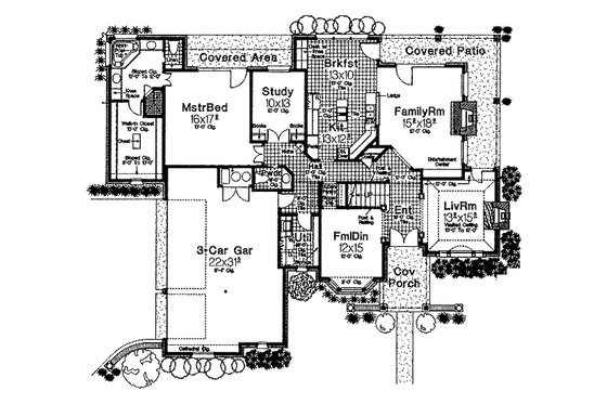 Floor Plan - Main Floor for European House Plan #310-920 - 4 bed, 3.5 bath