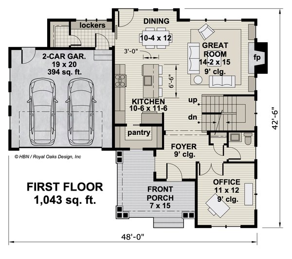 Dream House Plan - Craftsman Floor Plan - Main Floor Plan #51-1196