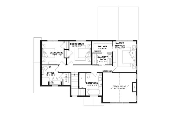 Floor Plan - Upper Floor for Farmhouse House Plan #23-2820 - 5 bed, 2.5 bath