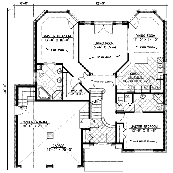 European Floor Plan - Main Floor Plan #138-115