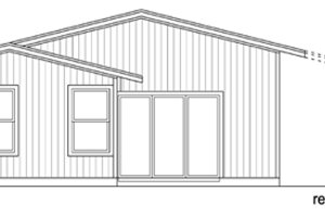 Exterior - Rear Elevation for Beach House Plan #84-511 - 2 bed, 2 bath