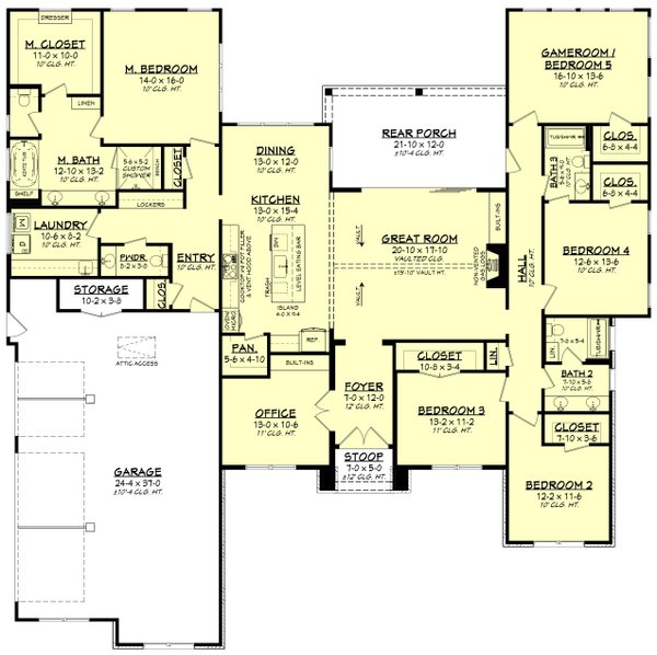 Farmhouse Floor Plan - Main Floor Plan #430-295