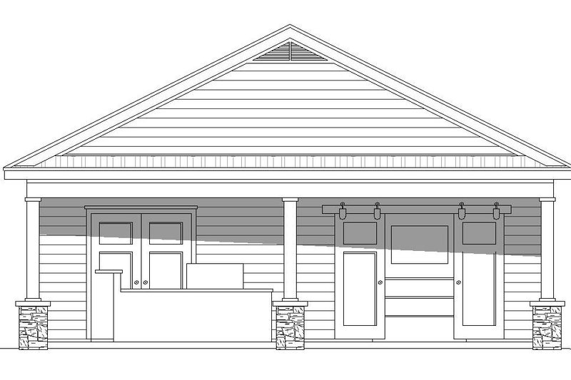 Home Plan - Exterior - Front Elevation 3 for Country House Plan #932-110, 0 bath