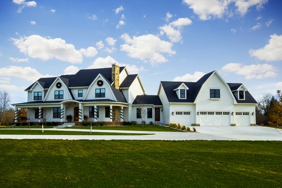 Exterior - Front Elevation 3 for Country House Plan #70-1488 - 5 bed, 4.5 bath