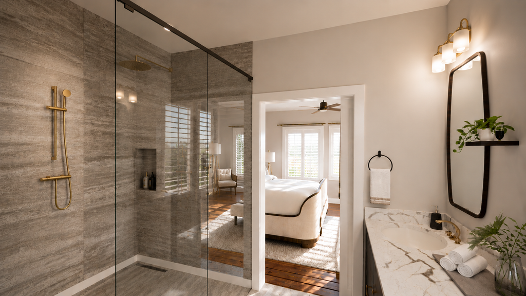 Interior - Master Bathroom for Farmhouse House Plan #44-313 - 3 bed, 2 bath