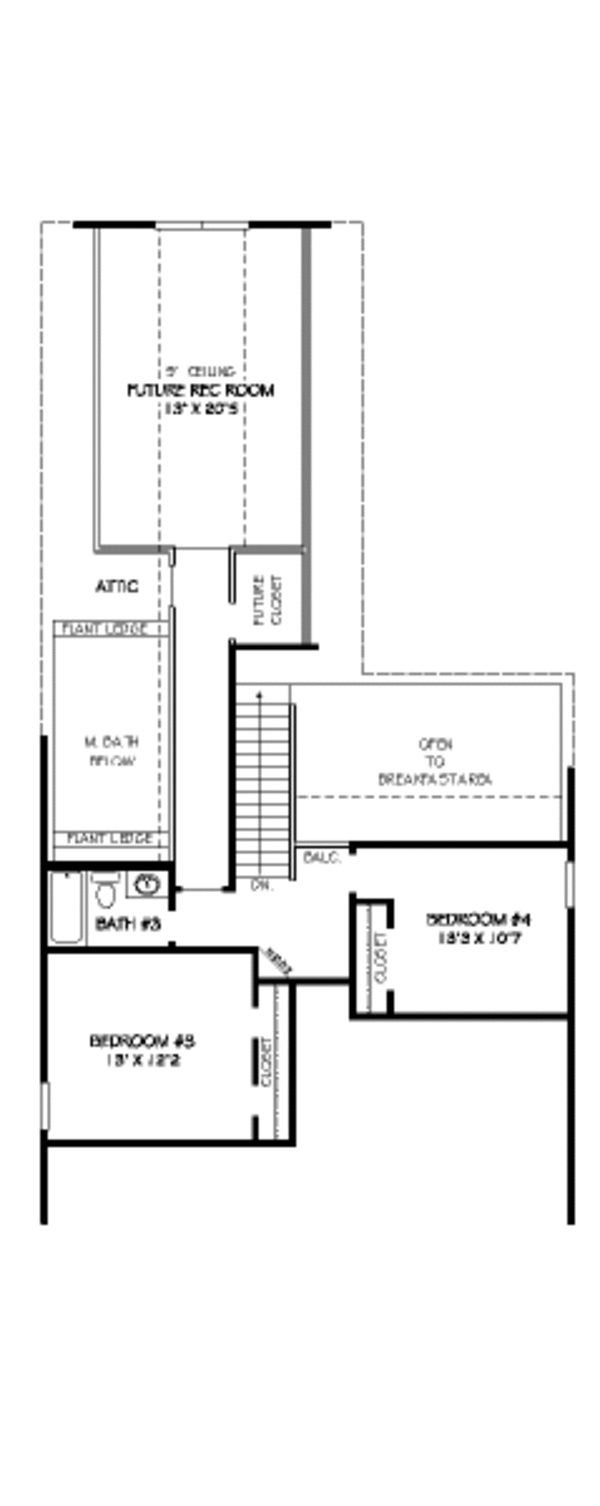 European Floor Plan - Upper Floor Plan #424-153