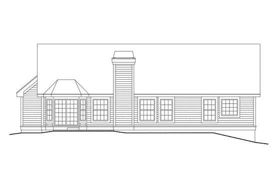 Exterior - Other Elevation 1 for Traditional House Plan #57-184 - 4 bed, 2 bath
