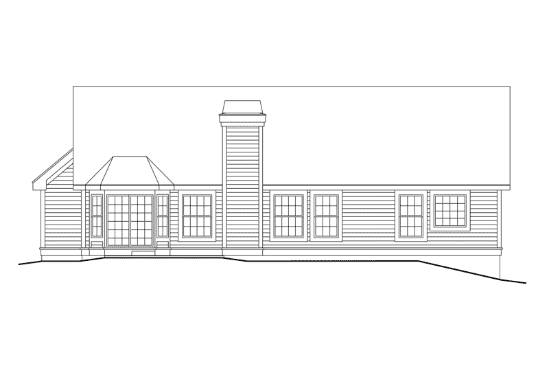 Dream House Plan - Exterior - Other Elevation 1 for Traditional House Plan #57-184 - 4 bed, 2 bath