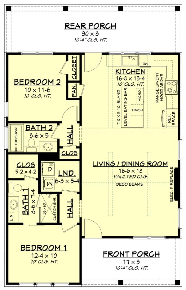 Home Plan - Farmhouse Floor Plan - Main Floor Plan #430-282