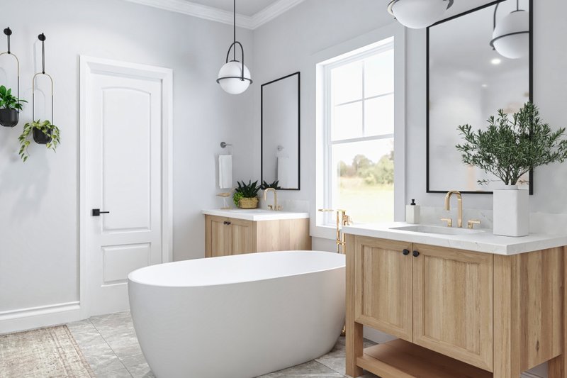 Architectural House Design - Interior - Master Bathroom for Farmhouse House Plan #119-459 - 4 bed, 4.5 bath