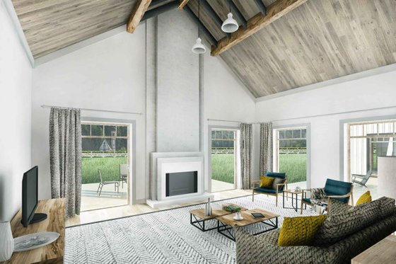 Interior - Family Room for Farmhouse House Plan #924-5 - 3 bed, 2.5 bath