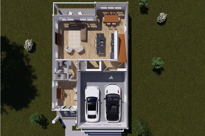 Architectural House Design - Floor Plan - Main Floor 1 for Cottage House Plan #513-2406 - 4 bed, 2.5 bath