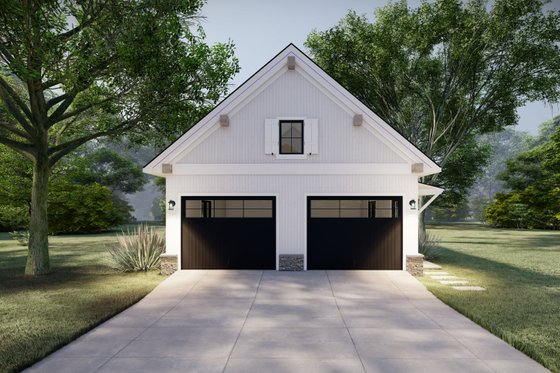 Exterior - Front Elevation 4 for Craftsman House Plan #1094-13, 0 bath