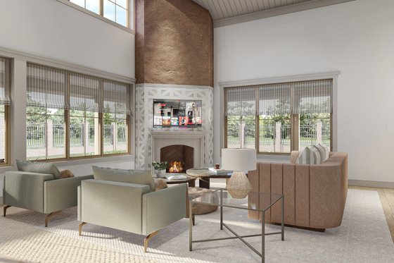 Interior - Family Room 2 for Barndominium House Plan #455-244 - 3 bed, 2 bath