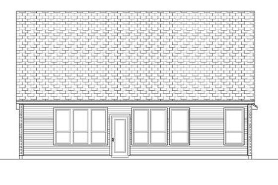 Exterior - Rear Elevation for Traditional House Plan #84-357 - 3 bed, 2.5 bath
