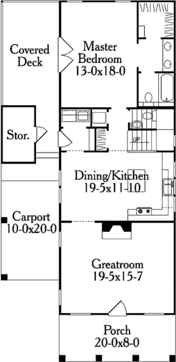 Colonial Floor Plan - Main Floor Plan #406-9611