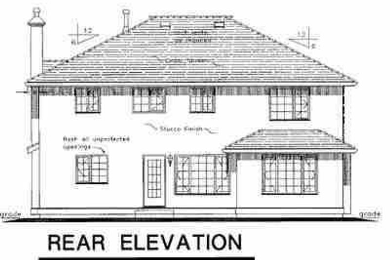 Dream House Plan - Exterior - Rear Elevation for Mediterranean House Plan #18-257 - 4 bed, 2.5 bath