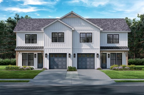 Exterior - Front Elevation 3 for Farmhouse House Plan #430-360 - 3 bed, 2.5 bath