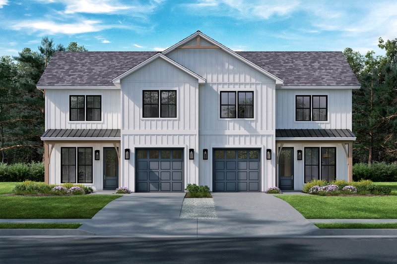 House Blueprint - Exterior - Front Elevation 3 for Farmhouse House Plan #430-360 - 3 bed, 2.5 bath