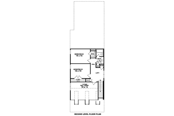 Floor Plan - Upper Floor for Classical House Plan #81-13612 - 3 bed, 2.5 bath
