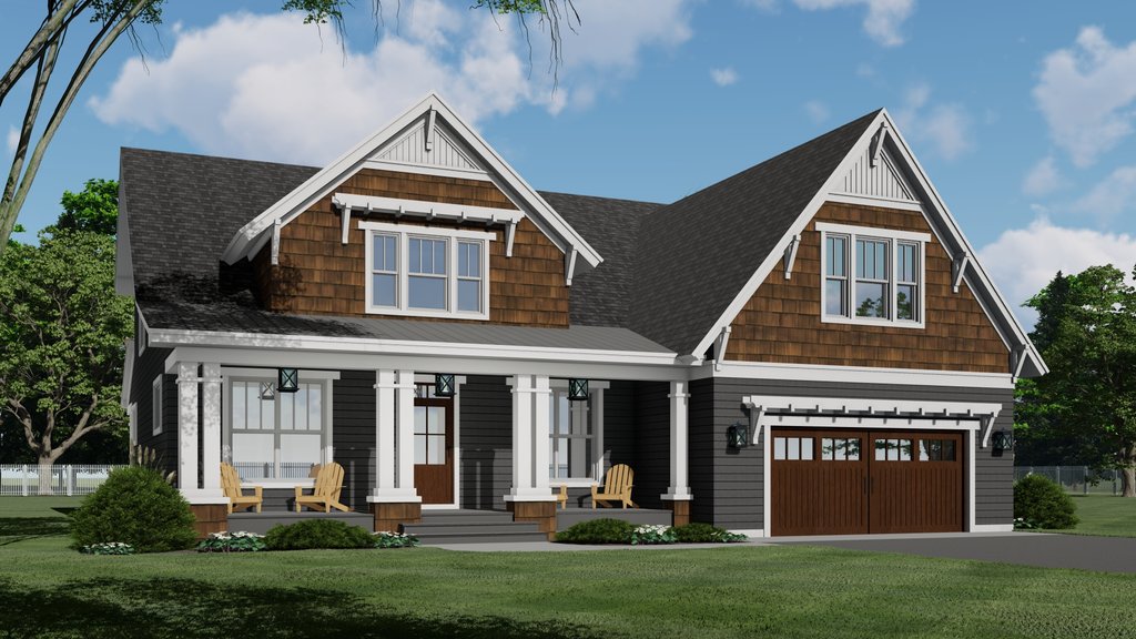 Craftsman Style House Plan - 4 Beds 3.5 Baths 3015 Sq/Ft Plan #51-1205 ...