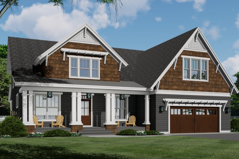 House Plan Design - Craftsman Exterior - Front Elevation Plan #51-1205