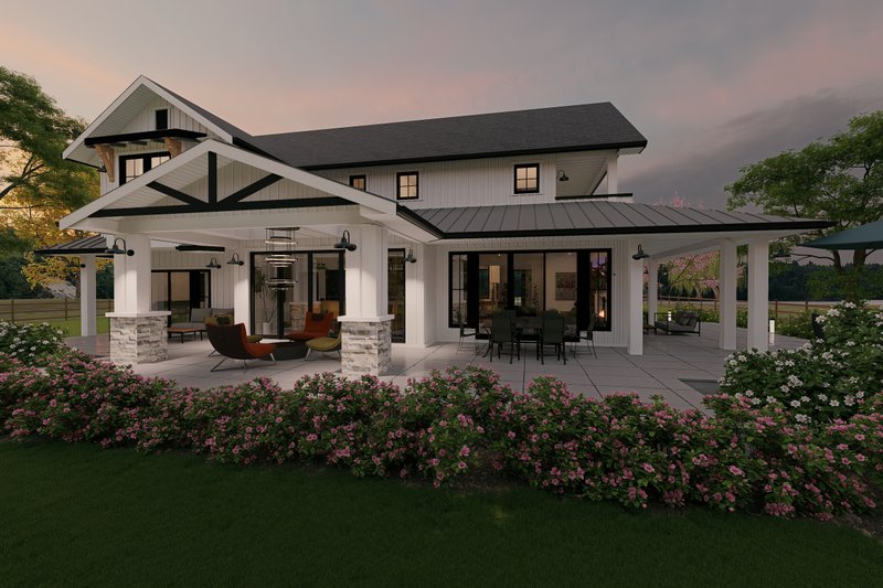House Plan Design - Exterior - Rear Elevation for Farmhouse House Plan #1101-2 - 5 bed, 5.5 bath