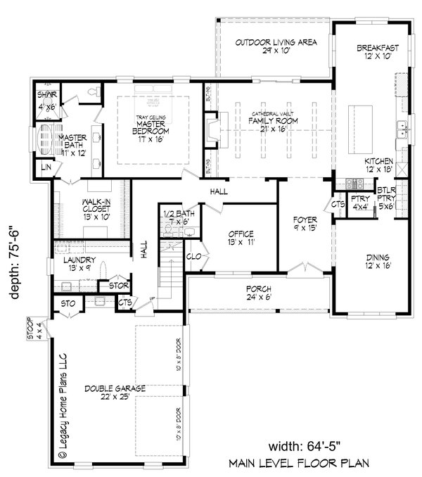 Home Plan - European Floor Plan - Main Floor Plan #932-698