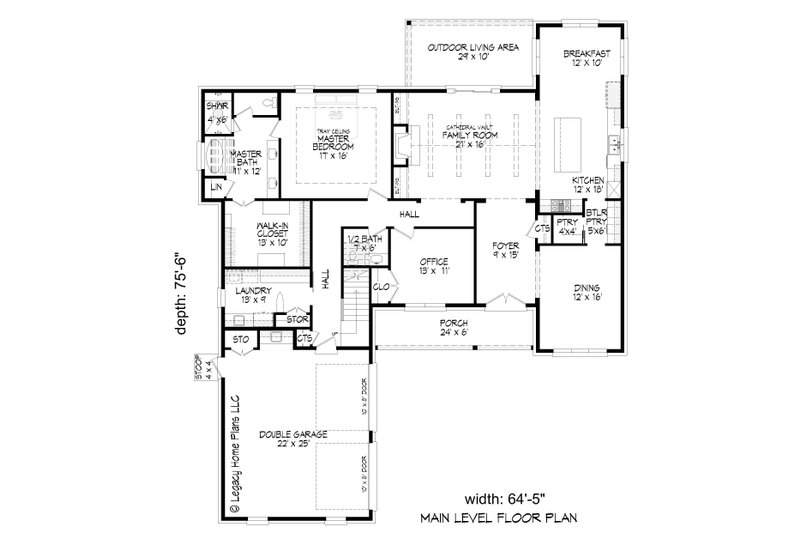 House Plan Design - Floor Plan - Main Floor for European House Plan #932-698 - 3 bed, 3.5 bath