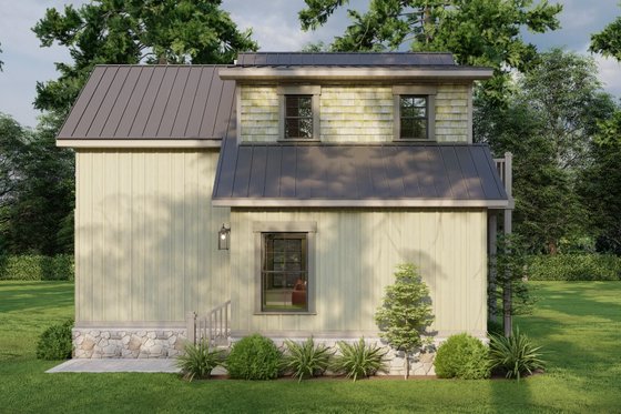 Exterior - Rear Elevation for Country House Plan #923-357 - 2 bed, 2 bath