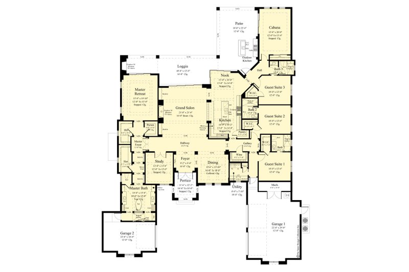 Home Plan - Floor Plan - Main Floor for Prairie House Plan #930-535 - 4 bed, 4 bath