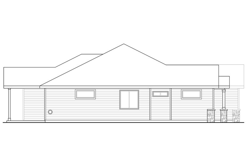 Dream House Plan - Exterior - Other Elevation for Craftsman House Plan #124-1031 - 3 bed, 2 bath